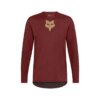 Fox Racing Ranger Long Sleeve Fox Head Jersey in Rust Brown