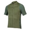 Endura GV500 Reiver Short Sleeve Jersey in Olive Green