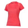 Endura Women’s SingleTrack Short Sleeve MTB Jersey in Punch Pink