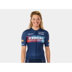 Trek Santini Factory Racing Women’s Team Replica Short Sleeve Jersey in Blue