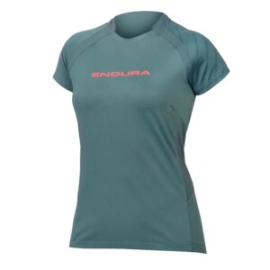 Endura Women's Singletrack Short Sleeve Jersey in Moss