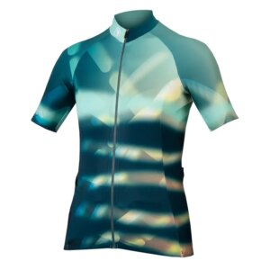 Endura Women's Virtual Texture Short Sleeve Jersey in LTD Blue