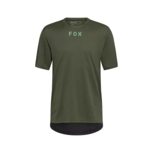 Fox Racing Ranger Short Sleeve Wordmark Jersey in Dark Sage Green