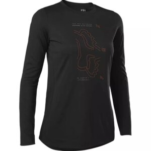 Fox Racing Women's Ranger Dr Long Sleeve Jersey in Black