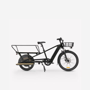 Rear Loading Electric Longtail Cargo Bike R500e - Black