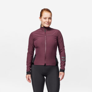 Women's Winter Road Cycling Jacket Endurance - Burgundy