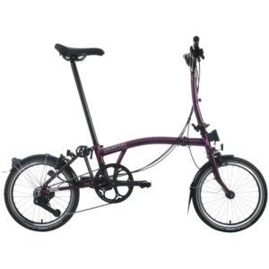 Brompton C Line 12-Speed Folding Bike 2025 in Amethyst Lacquer