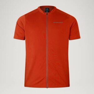 Endura Loop Short Sleeve Zipped Jersey in Flame Red