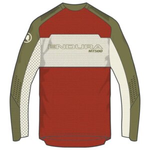 Endura MT500 Burner Lite Long Sleeve Jersey in Brick Red