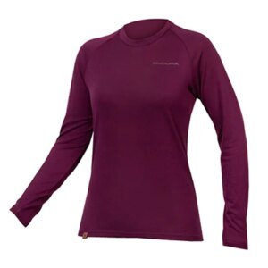 Endura Women's BaaBaa Blend Long Sleeve Baselayer in Aubergine