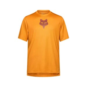 Fox Racing Ranger Short Sleeve Fox Head Jersey in Carmel Brown