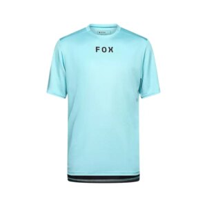 Fox Racing Ranger Short Sleeve Wordmark Jersey in Vintage Wash Blue