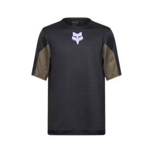 Fox Racing Youth Defend Park Short Sleeve Jersey in Black