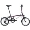Brompton C Line 12-Speed Folding Bike 2025 in Amethyst Lacquer