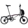 Brompton Electric C Line 12-Speed Folding Bike 2025 in Amethyst Lacquer