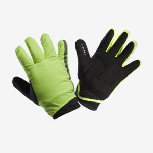 Second Life - Kids' Winter Cycling Gloves 500 8-14 Years - Neon Yellow - Very Good