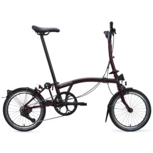 Brompton C Line 4-Speed Folding Bike 2026 in Red Plum
