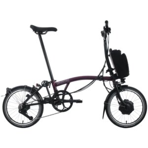 Brompton Electric C Line 12-Speed Folding Bike 2025 in Amethyst Lacquer