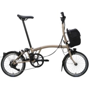 Brompton Electric C Line 4-Speed Folding Bike 2026 in Dune Sand