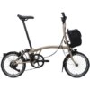 Brompton Electric C Line 4-Speed Folding Bike 2026 in Dune Sand