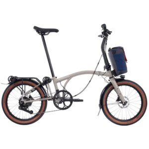 Brompton Electric G Line with Roller Frame 4 Speed Folding Bike 2025 in Traildust White