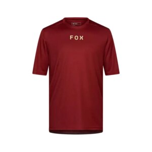 Fox Racing Ranger Short Sleeve Wordmark Jersey in Rust Brown