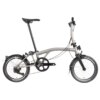Brompton T Line 4-Speed Folding Bike 2027 in Blasted Titanium