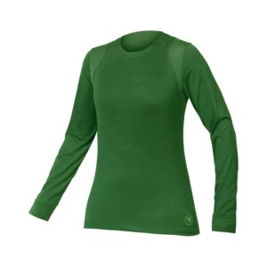 Endura Women's SingleTrack Long Sleeve Jersey in Machair Green