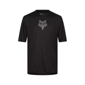 Fox Racing Ranger Short Sleeve Fox Head MTB Jersey in Black