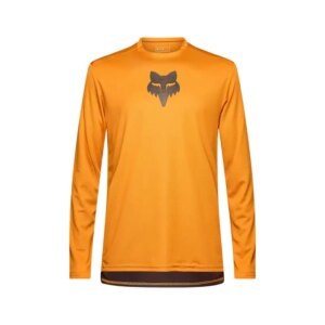 Fox Ranger Fox Head Long Sleeve Jersey in Carmel Brown