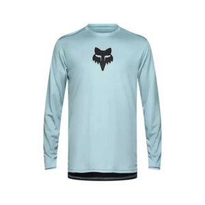Fox Ranger Fox Head Long Sleeve Jersey in Vintage Wash Blue