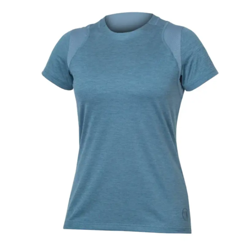 Endura Women’s SingleTrack Short Sleeve Jersey in Blue Steel