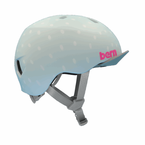 Bern Nina DVRT Youth Helmet – Seaglass Polka Dot