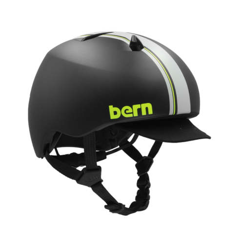 Bern Nino DVRT Youth Helmet – Matte Black Racing Stripe