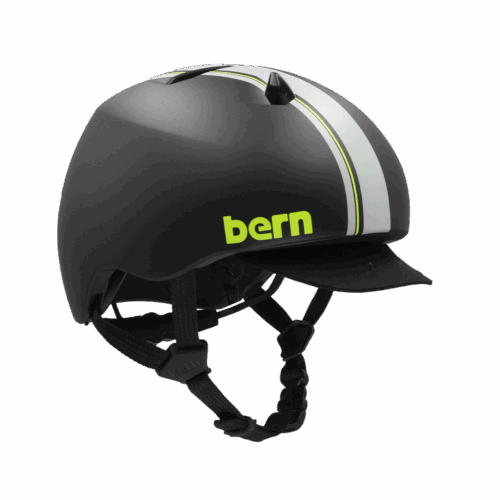 Bern Nino DVRT Youth Helmet – Matte Black Racing Stripe