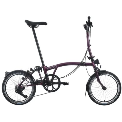 Brompton C Line 12-Speed Folding Bike 2025 in Amethyst Lacquer