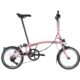 Brompton C Line 12-Speed Folding Bike 2025 in Flamingo Pink