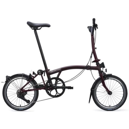 Brompton C Line 4-Speed Folding Bike 2027 in Red Plum