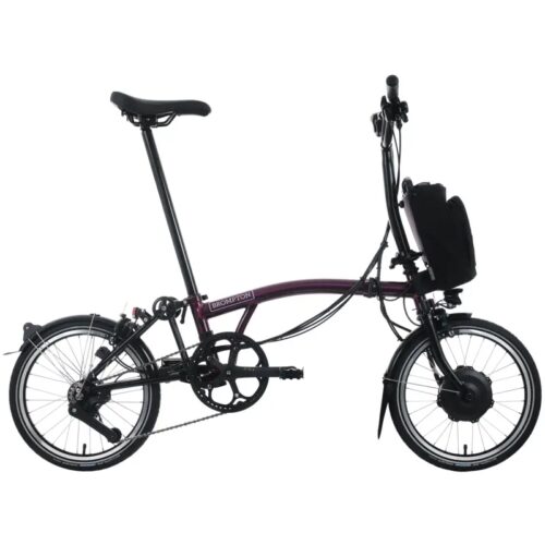 Brompton Electric C Line 12-Speed Folding Bike 2025 in Amethyst Lacquer
