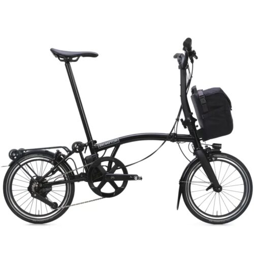 Brompton Electric P Line with SuperRoll+ 4-Speed Folding Bike 2026 in Matt Black