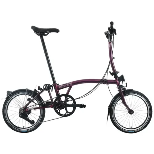 Brompton P Line Explore 12-Speed Folding Bike 2026 in Amethyst Lacquer