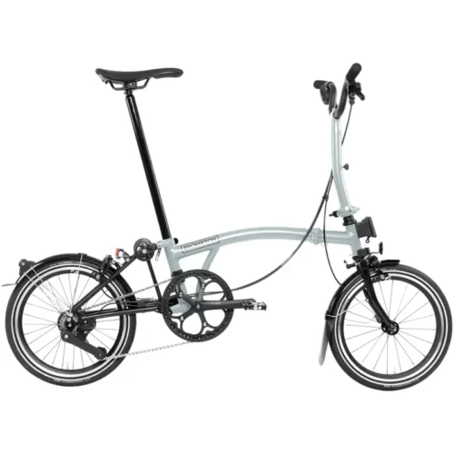 Brompton P Line Explore 12-Speed Folding Bike 2026 in Lunar Ice
