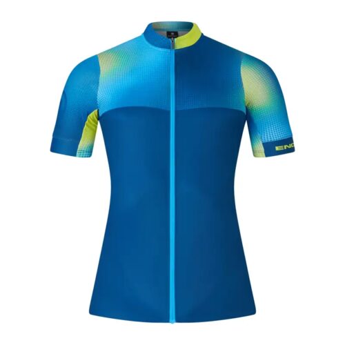 Endura Bitmap Block FS260 Print Short Sleeve Jersey in Barra Blue