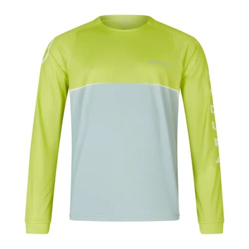 Endura CORE Printed Long Sleeve Jersey in Lime Green