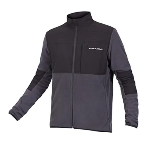 Endura Hummvee Full Zip Long Sleeve Jersey Fleece in Black