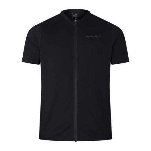 Endura Loop Short Sleeve Zipped Jersey in Black