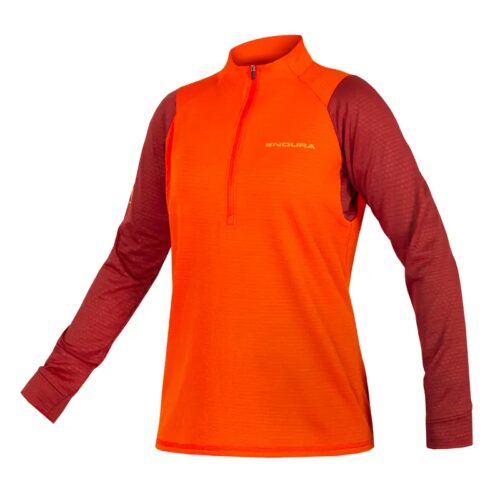 Endura Singletrack Women’s Long Sleeve Jersey Fleece in Paprika