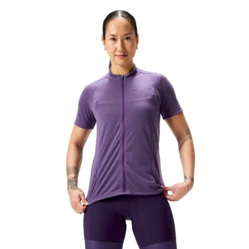 Endura Women’s Loop Short Sleeve Zipped Jersey in Heather