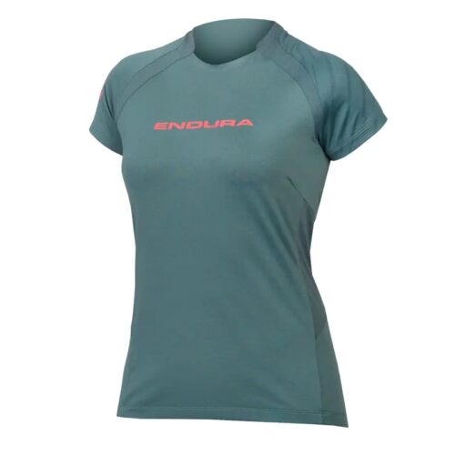 Endura Women’s Singletrack Short Sleeve Jersey in Moss