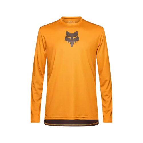Fox Racing Ranger Long Sleeve Fox Head Jersey in Carmel Brown